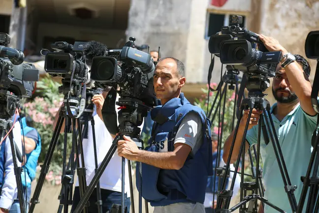 Reporteros en la franja de Gaza/Pexels.Com
