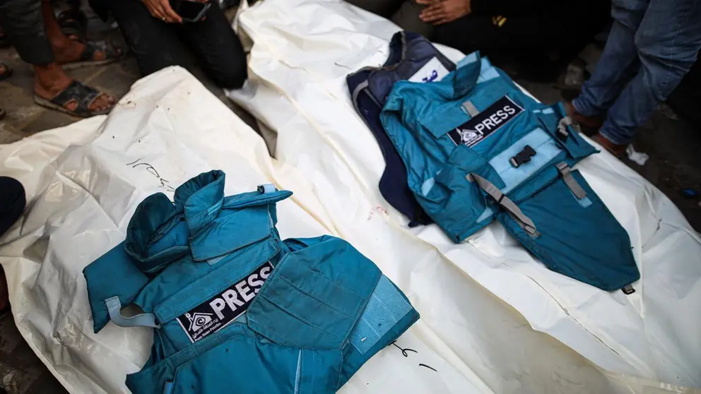 Funeral de reporteros en Gaza/Medio Israel&iacute;