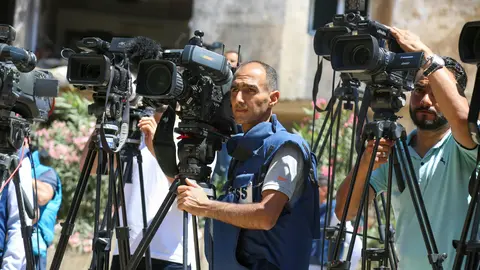 Reporteros en la franja de Gaza/Pexels.Com