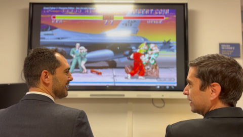 Juanfran y Sergio, en una partida de Street Fighter